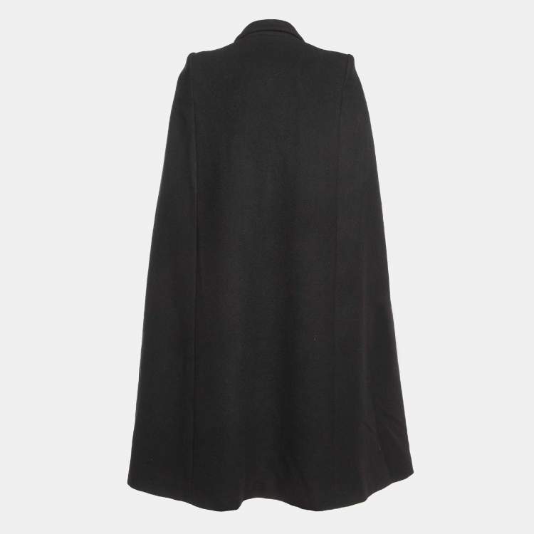 مملوكة مسبقًا Stella McCartney Black Wool Long Cape Coat S
