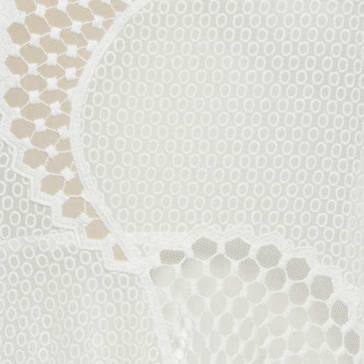Pre Owned Stella McCartney White Lace Asymmetric Dress S