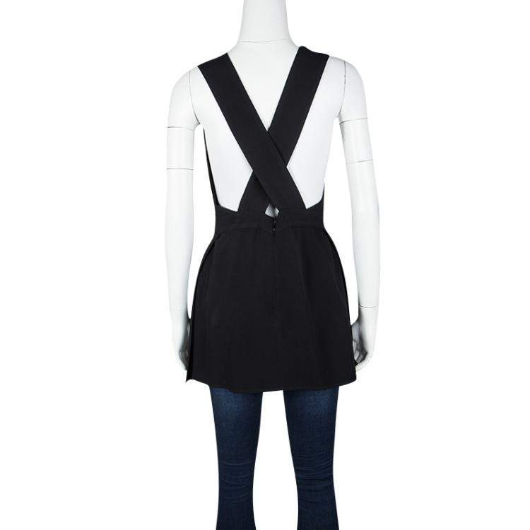 Pre Owned Stella McCartney Black Crossover Backless Top S