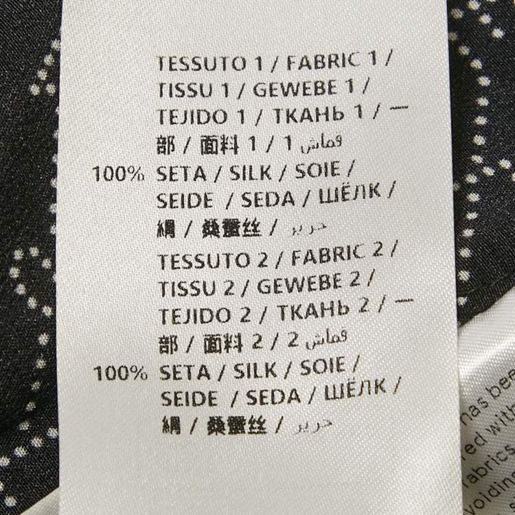 Pre Owned Stella McCartney Black Logo Print Silk Top & Pants Set S 