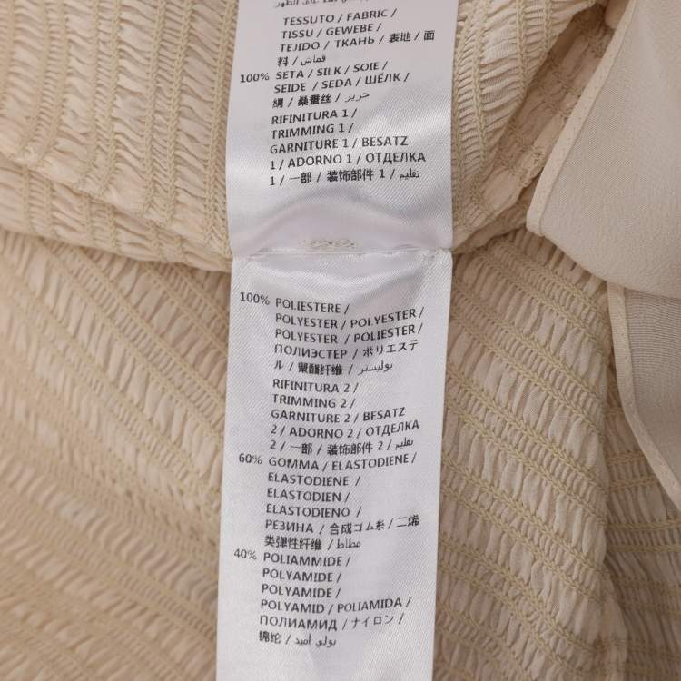 Pre Owned Stella McCartney Beige Crepe Long Sleeve Jumpsuit S