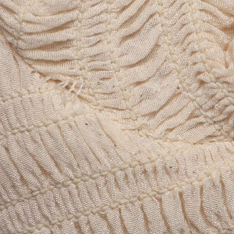 Pre Owned Stella McCartney Beige Crepe Long Sleeve Jumpsuit S