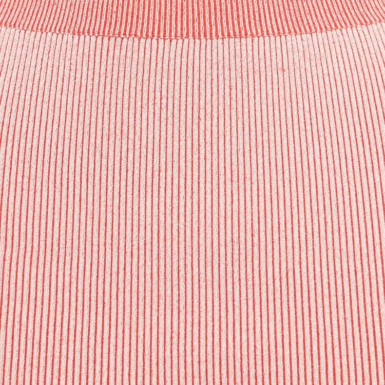 Pre Owned Stella McCartney Red Knit Slit Midi Skirt XS  