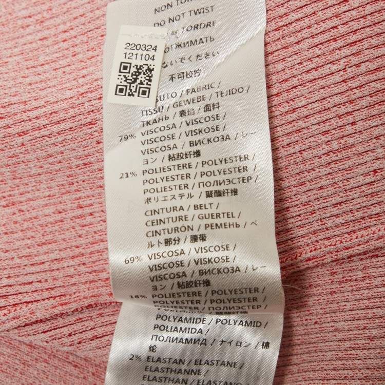 Pre Owned Stella McCartney Red Knit Slit Midi Skirt XS  