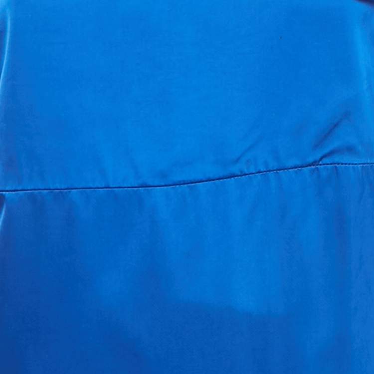 Pre Owned Stella McCartney Blue Satin One Shoulder Mini Dress M