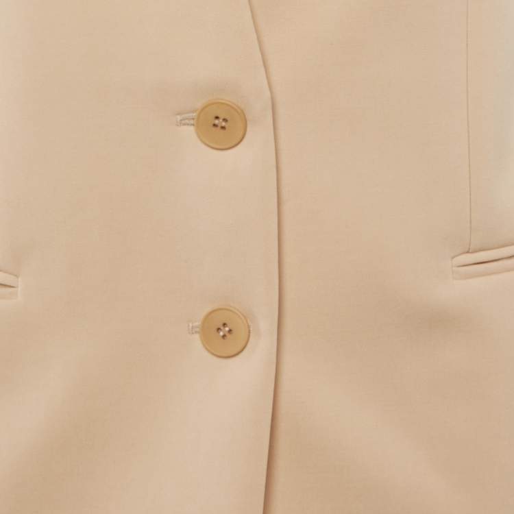 Pre Owned Stella McCartney Beige Wool Long Vest S 