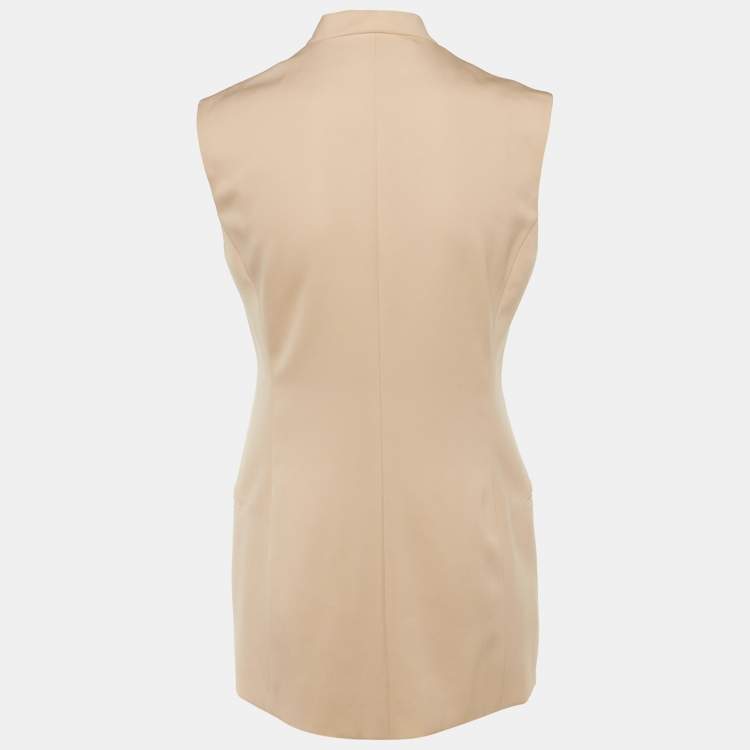 Pre Owned Stella McCartney Beige Wool Long Vest S 