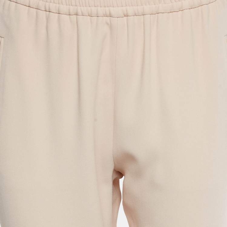 Pre Owned Stella McCartney Beige Crepe Formal Trousers M