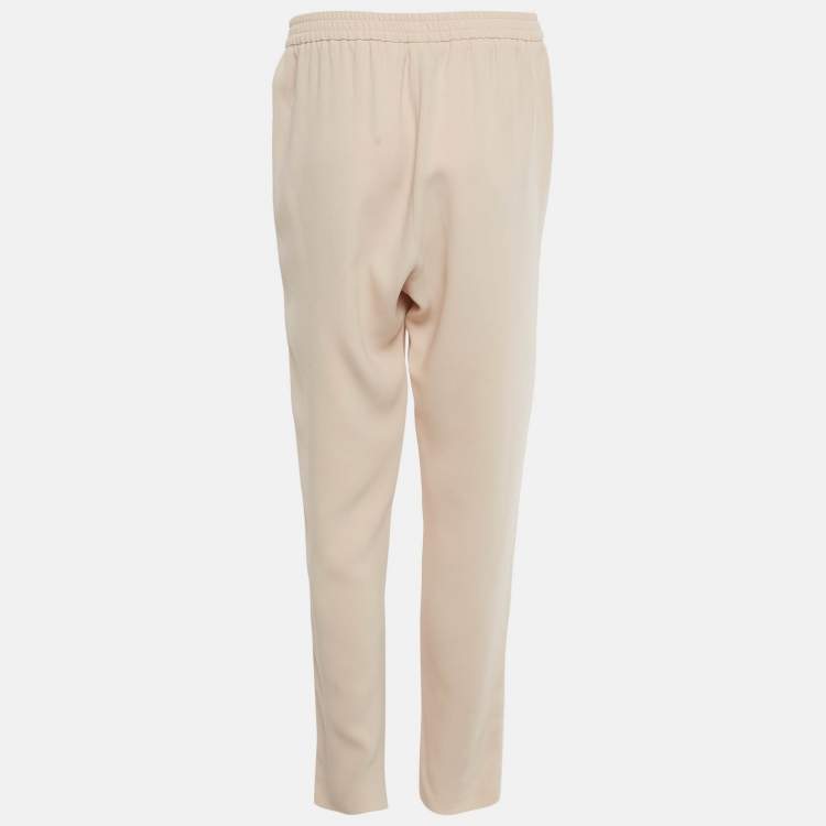 Pre Owned Stella McCartney Beige Crepe Formal Trousers M