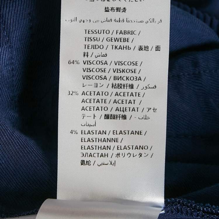 Pre Owned Stella McCartney Blue Crepe Elasticated Crepe Trousers M