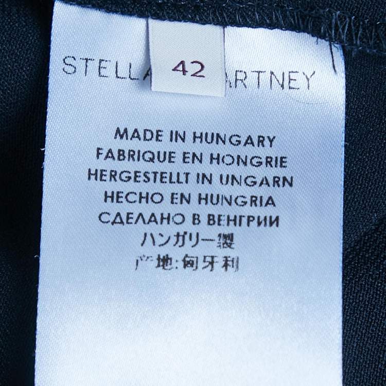 Pre Owned Stella McCartney Navy Blue Crepe Joggers M