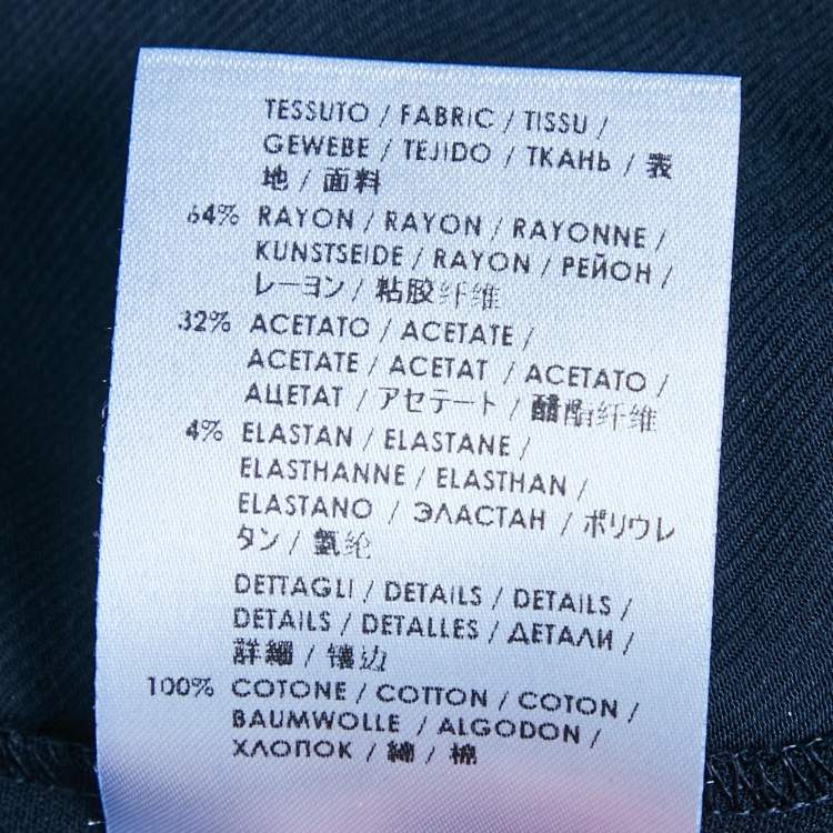 Pre Owned Stella McCartney Navy Blue Crepe Joggers M