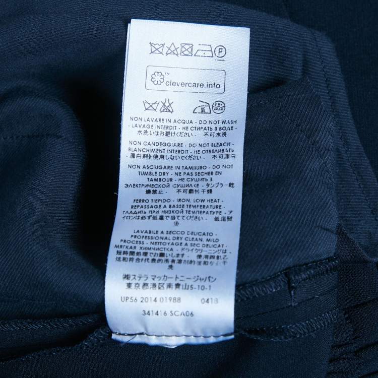 Pre Owned Stella McCartney Navy Blue Crepe Joggers M