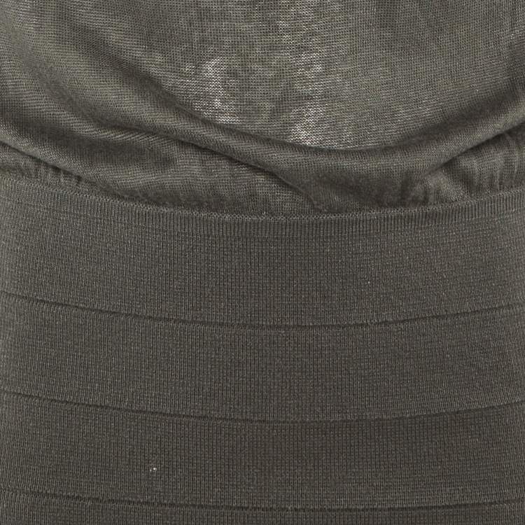 Pre Owned Stella McCartney Grey Knit Midi Dress M