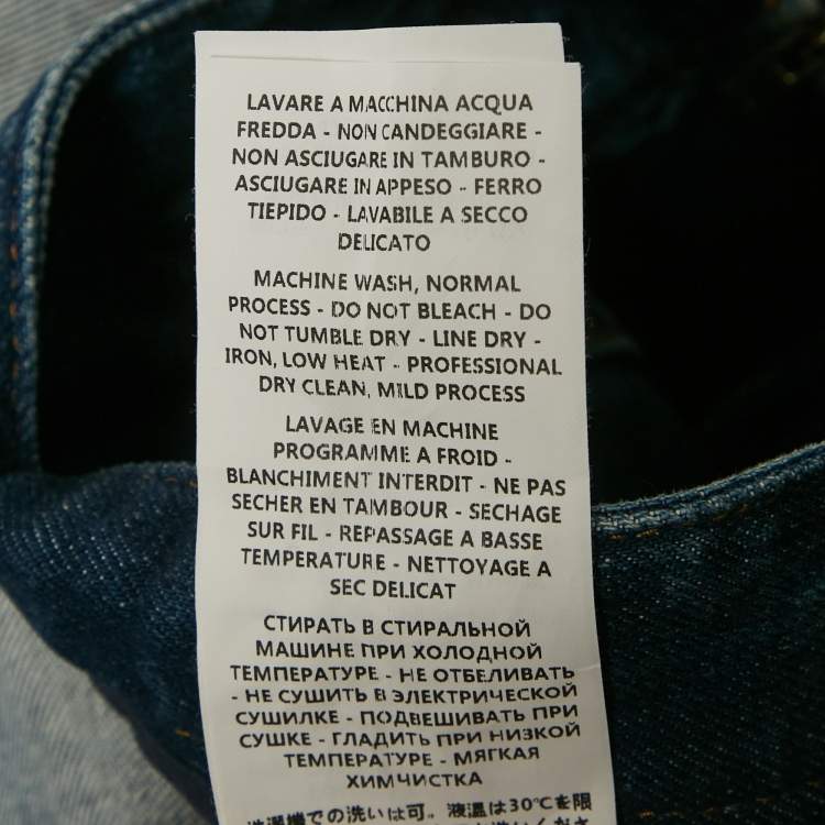 Pre Owned Stella McCartney Blue Denim Flared Maxi Skirt S