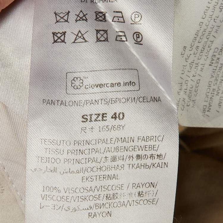 Pre Owned Stella McCartney Beige Crepe Cropped Trousers S