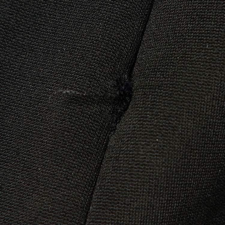 Pre Owned Stella McCartney Black Jersey & Mesh Knee Length Sheath Dress S