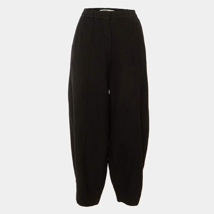 Pre Owned Stella McCartney Black Cady Tapered Trousers S