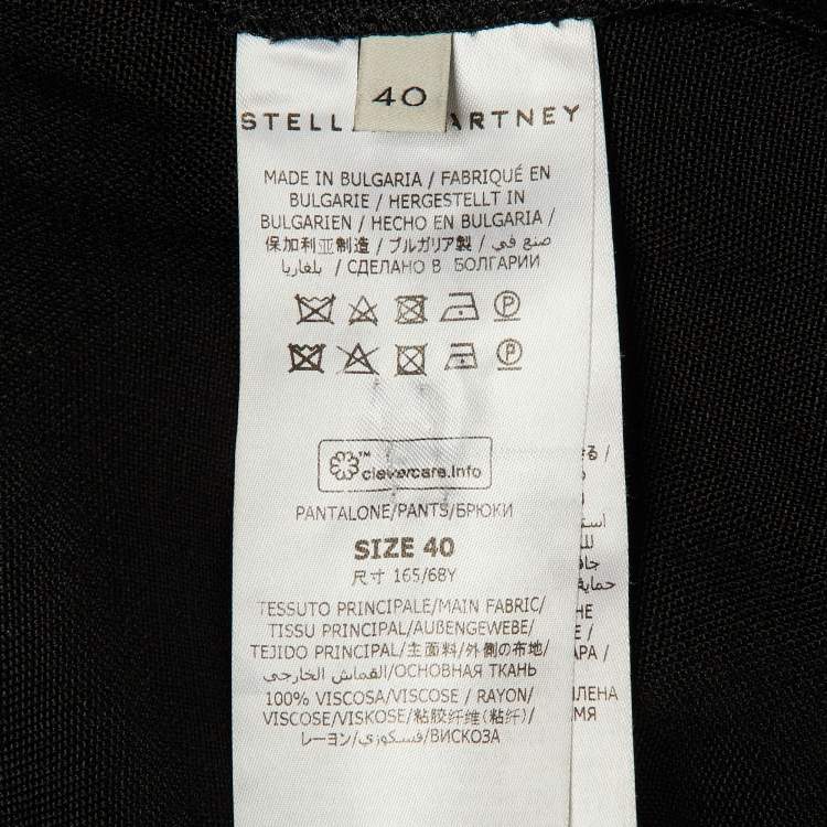 Pre Owned Stella McCartney Black Cady Tapered Trousers S