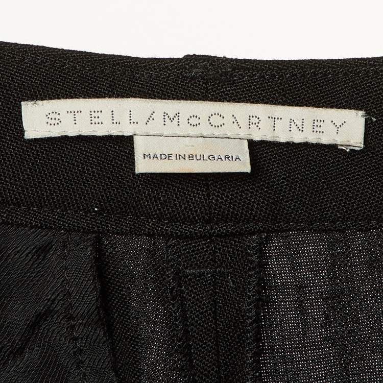 Pre Owned Stella McCartney Black Cady Tapered Trousers S