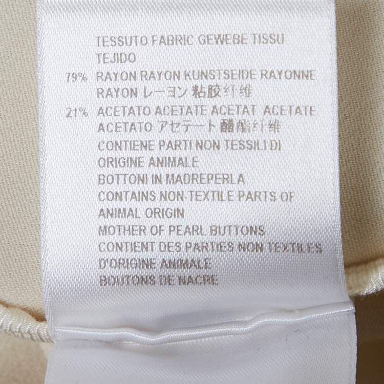 Pre Owned Stella McCartney Beige Crepe Long Sleeve Blouse S