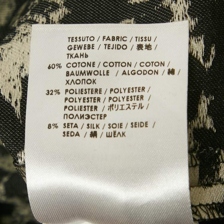 Pre Owned Stella McCartney Monochrome Floral Jacquard Blouse M