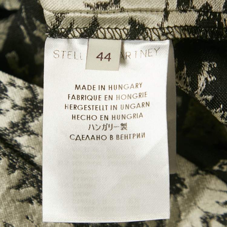 Pre Owned Stella McCartney Monochrome Floral Jacquard Blouse M