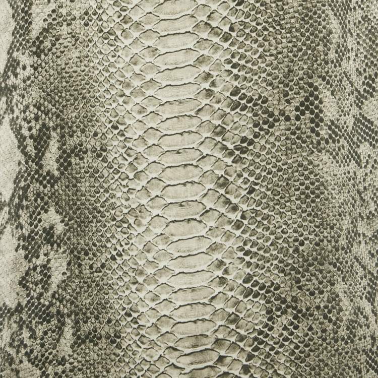 Pre Owned Stella McCartney Grey Snakeskin Print Satin Blouse M