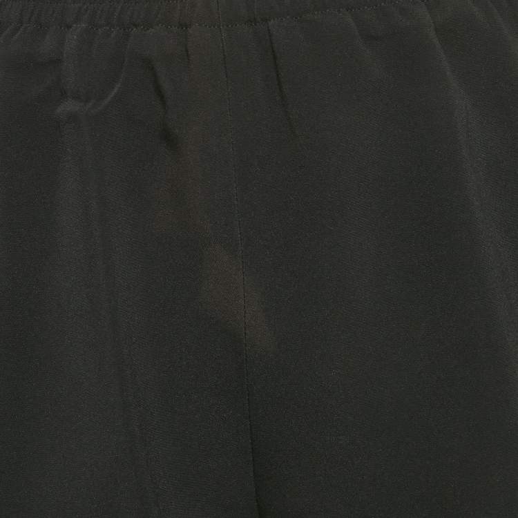 Pre Owned Stella McCartney Black Crepe Ruffled Shorts S