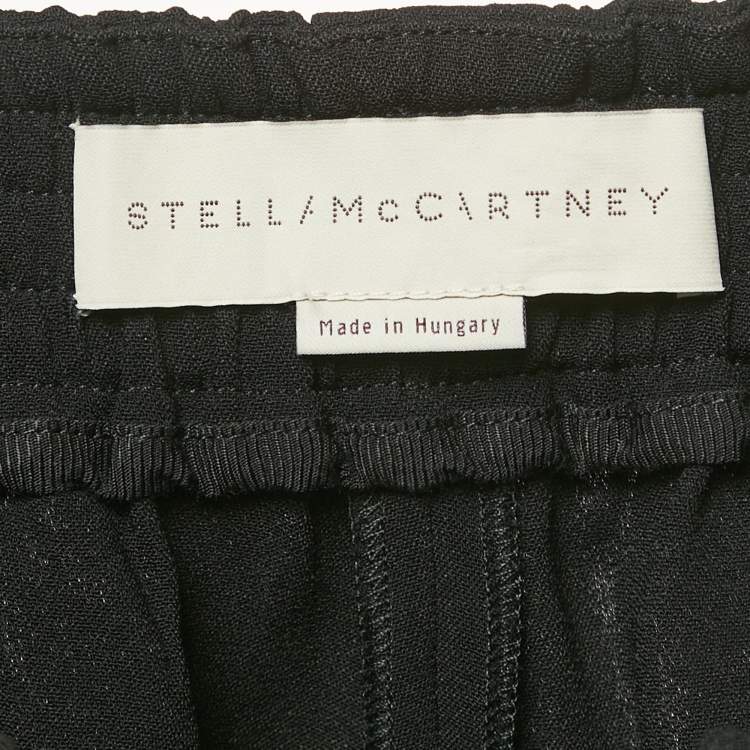 Pre Owned Stella McCartney Black Crepe Ruffled Shorts S