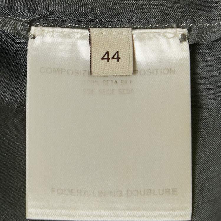 Pre Owned Stella McCartney Grey Silk Sheer Sleeveless Top M