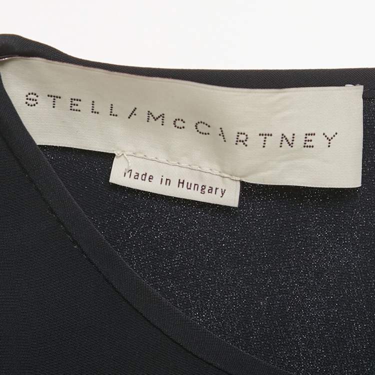 مملوكة مسبقًا Stella McCartney Navy Blue Crepe Flared Sleeve Blouse S