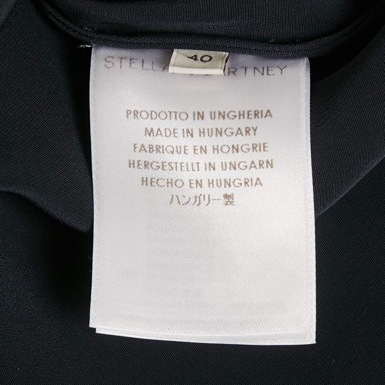 مملوكة مسبقًا Stella McCartney Navy Blue Crepe Flared Sleeve Blouse S