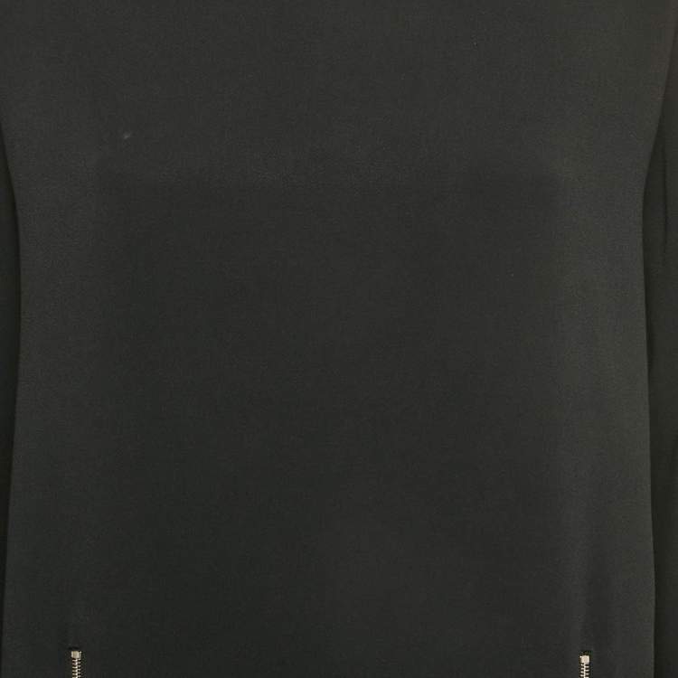 Pre Owned Stella McCartney Black Crepe Long Sleeve Blouse S