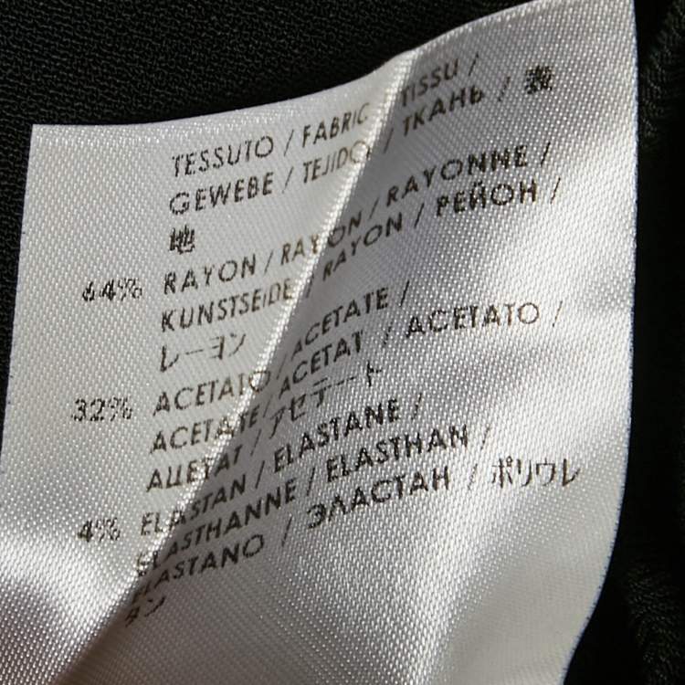 Pre Owned Stella McCartney Black Crepe Long Sleeve Blouse S