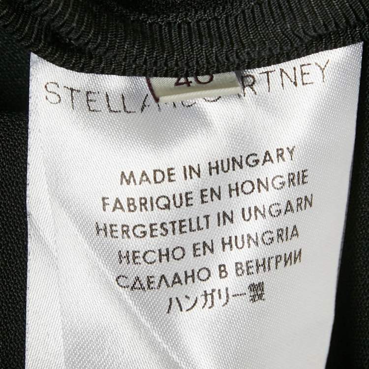 Pre Owned Stella McCartney Black Crepe Long Sleeve Blouse S