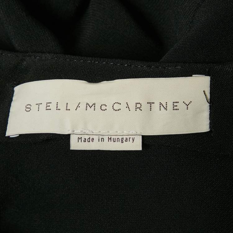 Pre Owned Stella McCartney Black Crepe Long Sleeve Blouse S