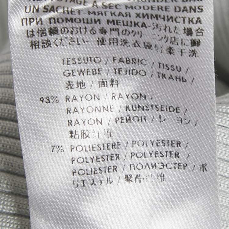 Pre Owned Stella McCartney Blue Rib Knit Asymmetric Maxi Dress M