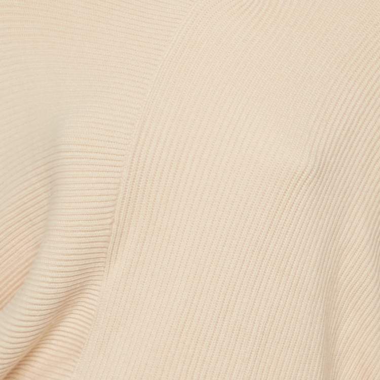 مملوكة مسبقًا Stella McCartney Beige Wool Knit Asymmetric Hem Sweater S 