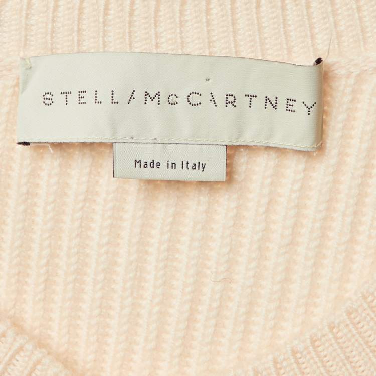 مملوكة مسبقًا Stella McCartney Beige Wool Knit Asymmetric Hem Sweater S 
