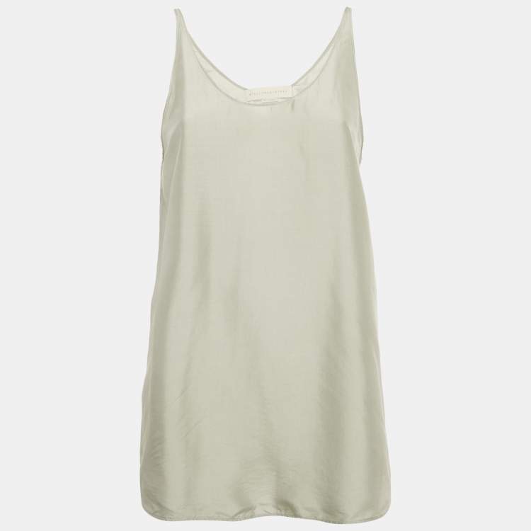 Pre Owned Stella McCartney Grey Silk Sleeveless Top S