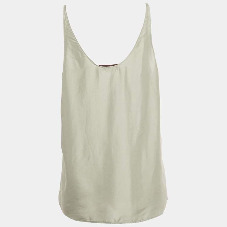 Pre Owned Stella McCartney Grey Silk Sleeveless Top S