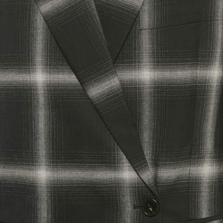 Pre Owned Stella McCartney Black /Grey Checkered Rylee Oversize Blazer S