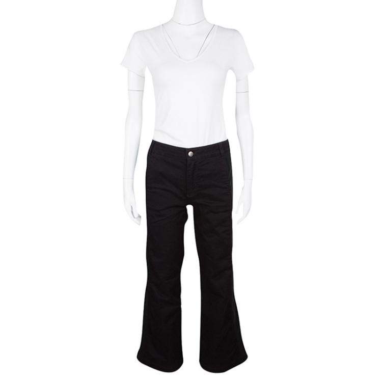 Pre Owned Stella McCartney Black Side Panel Detail High Waist Jeans M