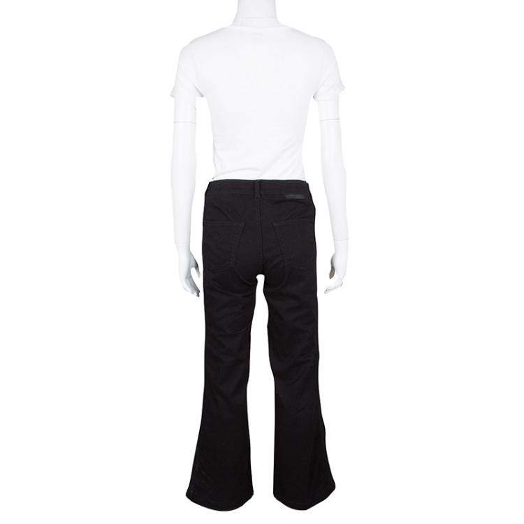 Pre Owned Stella McCartney Black Side Panel Detail High Waist Jeans M