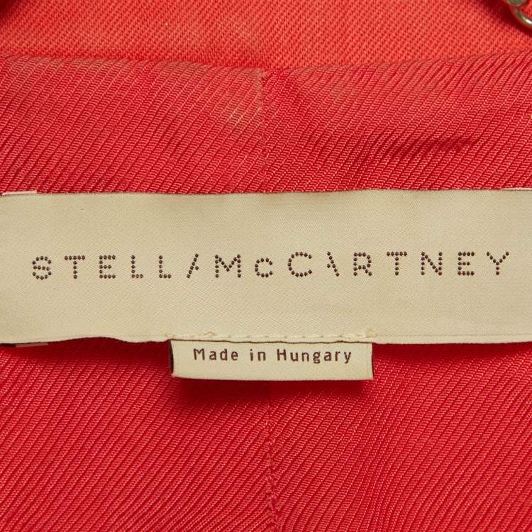 Pre Owned Stella McCartney Red Gabardine Tailored Blazer M