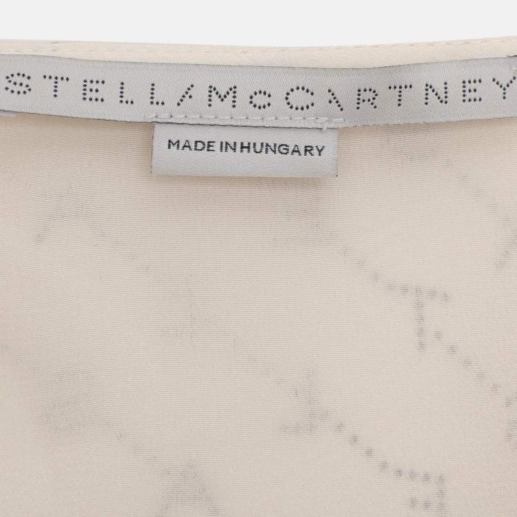 Pre Owned Stella McCartney White Logo Print Marley Midi Dress S