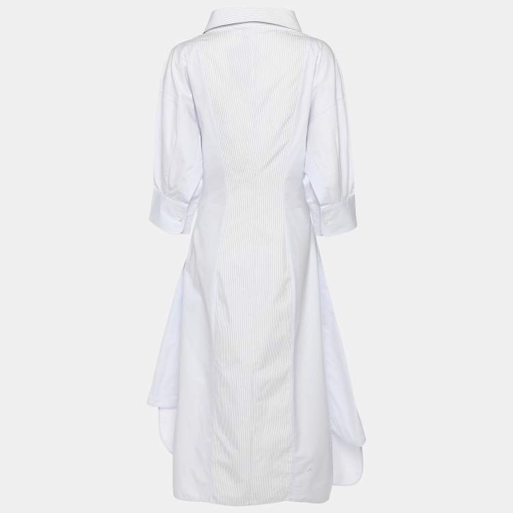 Pre Owned Stella McCartney Light Blue Poplin Midi Dress S