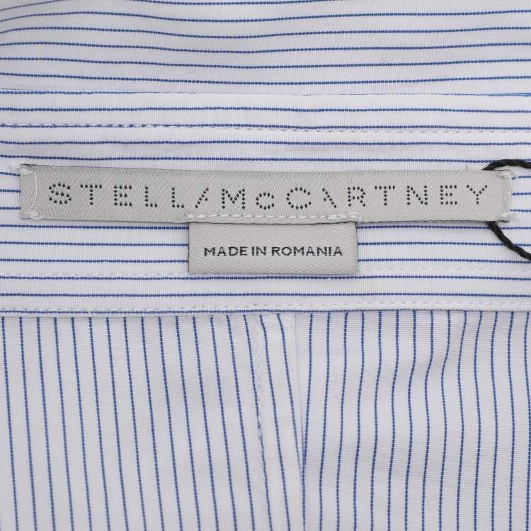 Pre Owned Stella McCartney Light Blue Poplin Midi Dress S