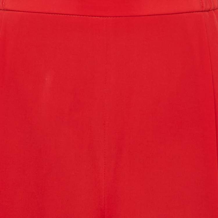 مملوكة مسبقًا Stella McCartney Red Silk Wide Leg Pants M